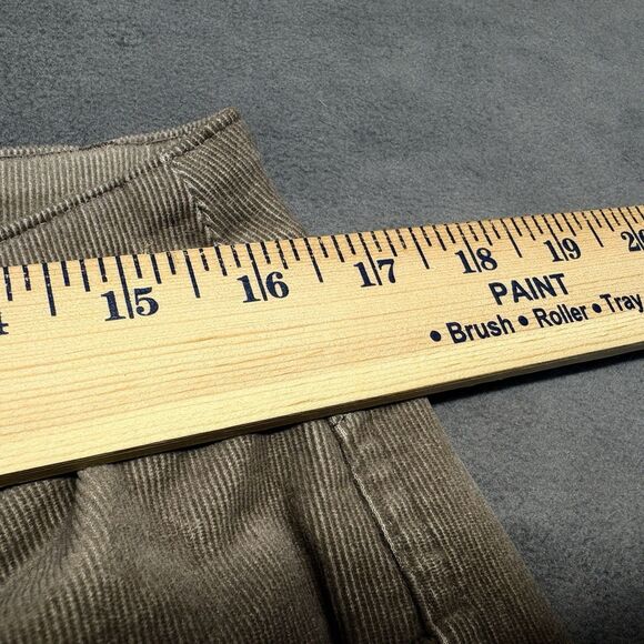 J Jill Size 12 Corduroy Pants Tan Stretch Straight Legs Pockets Mid Rise - Picture 6 of 10
